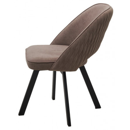 Стул DUNA 360 град. поворот. B5 Капучино, велюр / черный каркас, М-City