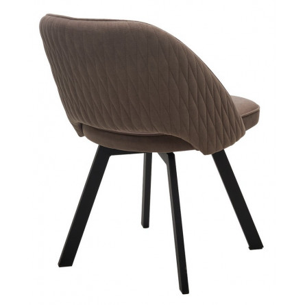 Стул DUNA 360 град. поворот. B5 Капучино, велюр / черный каркас, М-City