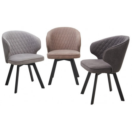 Стул SKAT 360 град. поворот. B28 Темно-серый, велюр / черный каркас, М-City