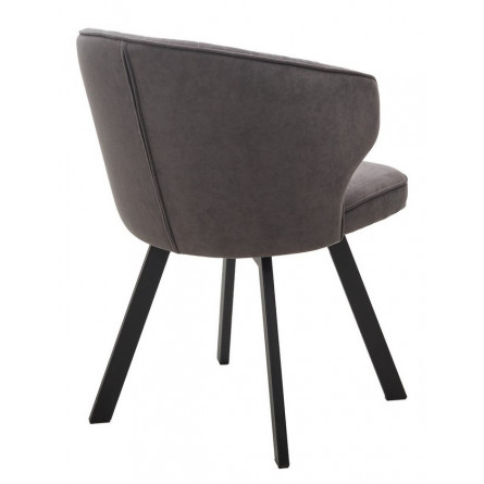 Стул SKAT 360 град. поворот. B28 Темно-серый, велюр / черный каркас, М-City