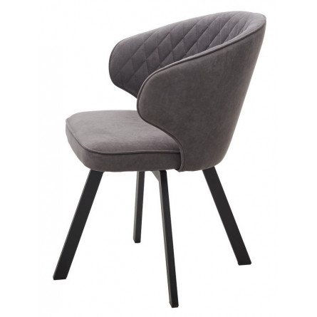 Стул SKAT 360 град. поворот. B28 Темно-серый, велюр / черный каркас, М-City