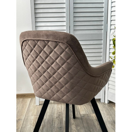 Стул JET 360 град. поворот. B5 Капучино, велюр / черный каркас, М-City