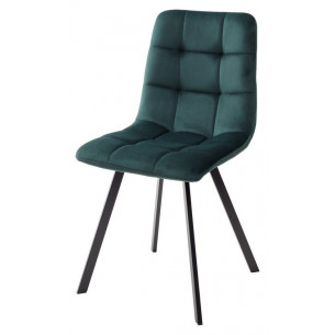 Стул CHILLI SQUARE BLUVEL-78 GREEN, велюр / черный каркас, М-City