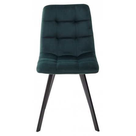 Стул CHILLI SQUARE BLUVEL-78 GREEN, велюр / черный каркас, М-City