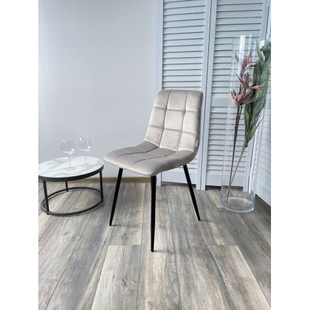 Стул CHILLI G062-37 серый шелк, велюр / черный каркас М-City