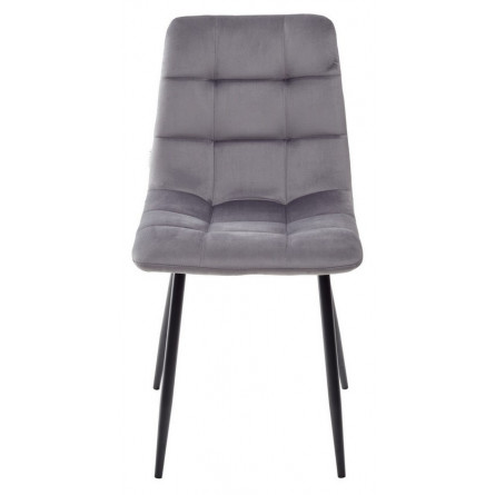Стул CHILLI G062-40 серый, велюр / черный каркас М-City