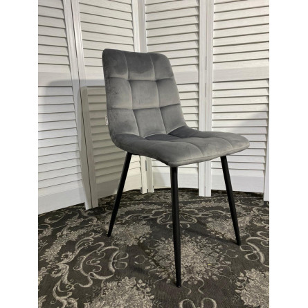 Стул CHILLI G062-40 серый, велюр / черный каркас М-City