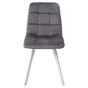 Стул CHILLI SQUARE G108-12 антрацит, велюр / белый каркас М-City