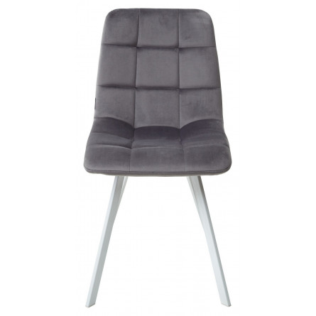 Стул CHILLI SQUARE G108-12 антрацит, велюр / белый каркас М-City