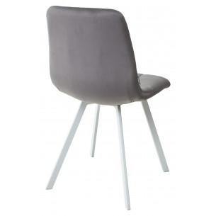 Стул CHILLI SQUARE G108-12 антрацит, велюр / белый каркас М-City