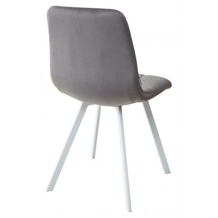 Стул CHILLI SQUARE G108-12 антрацит, велюр / белый каркас М-City