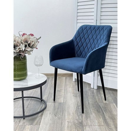 Стул BRANDY-X СИНИЙ 29, велюр / черный каркас М-City