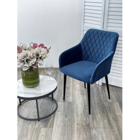 Стул BRANDY-X СИНИЙ 29, велюр / черный каркас М-City