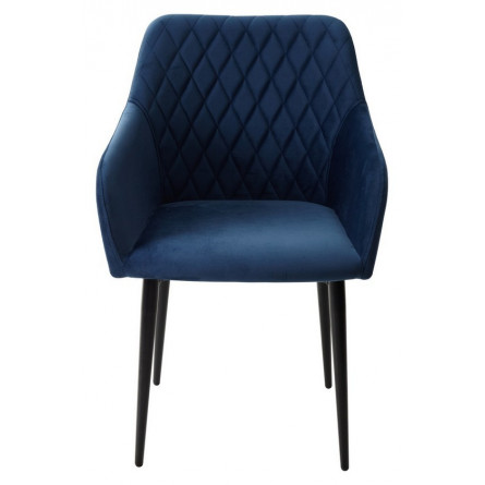 Стул BRANDY-X СИНИЙ 29, велюр / черный каркас М-City