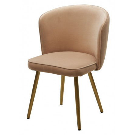 Стул МОНЕ ZIZI 605 Латте, велюр / Золотой каркас M-City