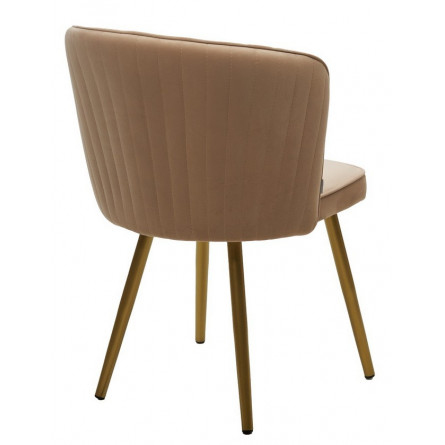 Стул МОНЕ ZIZI 605 Латте, велюр / Золотой каркас M-City