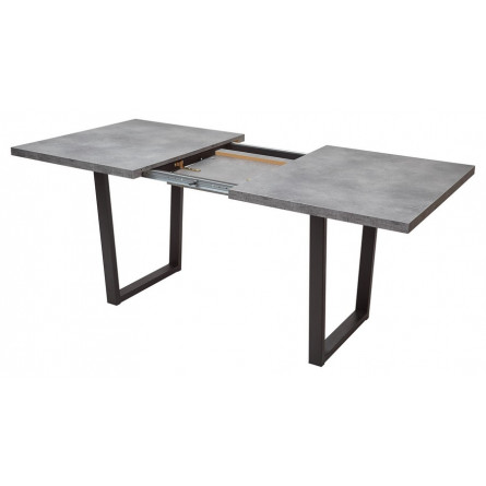 Стол ЛОФТ 160 Бетон Портленд/ Черный М-City
