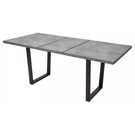 Стол ЛОФТ 160 Бетон Портленд/ Черный М-City