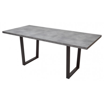 Стол ЛОФТ 160 Бетон Портленд/ Черный М-City