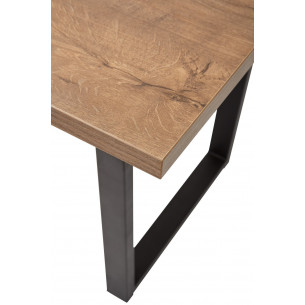 Стол ЛОФТ 160 Дуб Канзас/ Черный М-City