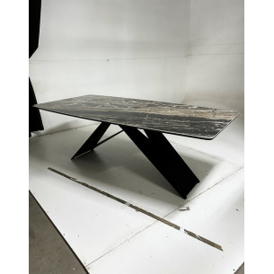 Стол МАРСЕЛЬ 220 RITCHER DOVE Amadeus, керамика / Черный М-City