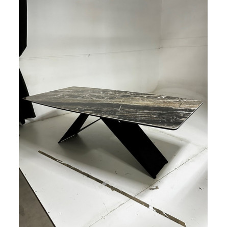 Стол МАРСЕЛЬ 220 RITCHER DOVE Amadeus, керамика / Черный М-City