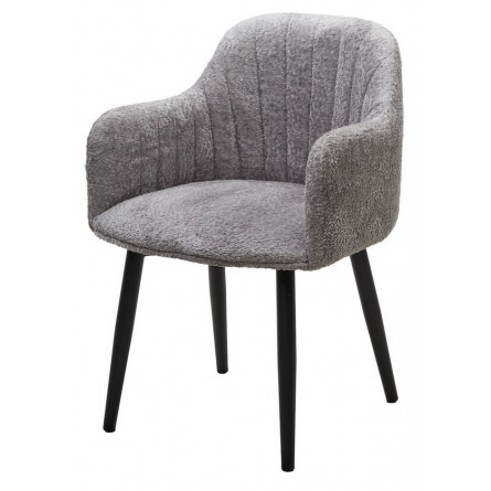 Стул МАНГО ДАНС 360 град. поворотный, Alpina Dove, букле / Черный каркас, M-City