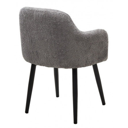 Стул МАНГО ДАНС 360 град. поворотный, Alpina Dove, букле / Черный каркас, M-City