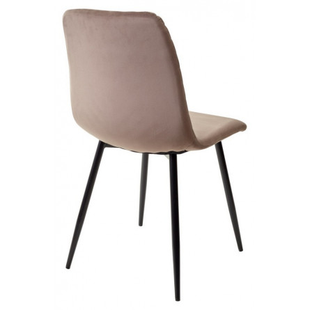 Стул DUKE BLUVEL-38 LATTE, велюр / черный каркас М-City