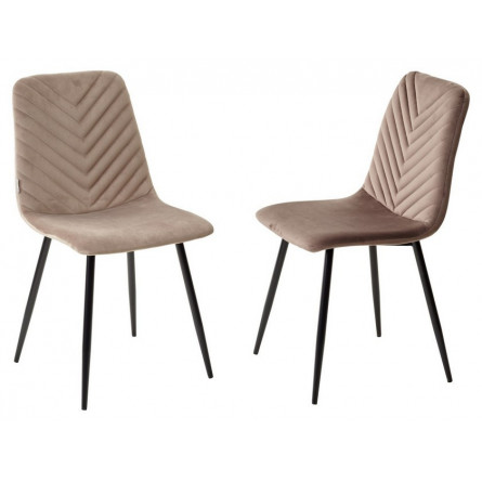 Стул DUKE BLUVEL-40 BEIGE, велюр / черный каркас М-City