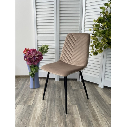 Стул DUKE BLUVEL-40 BEIGE, велюр / черный каркас М-City