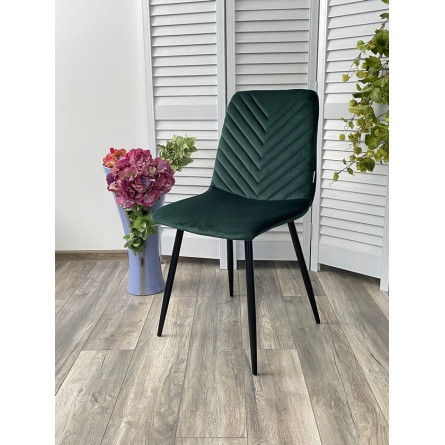 Стул DUKE BLUVEL-78 GREEN, велюр / черный каркас М-City