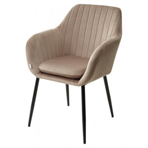 Стул ALABAMA BLUVEL-40 BEIGE, велюр / черный каркас М-City