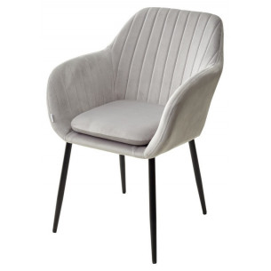 Стул ALABAMA BLUVEL-03 LIGHT GREY, велюр / черный каркас М-City