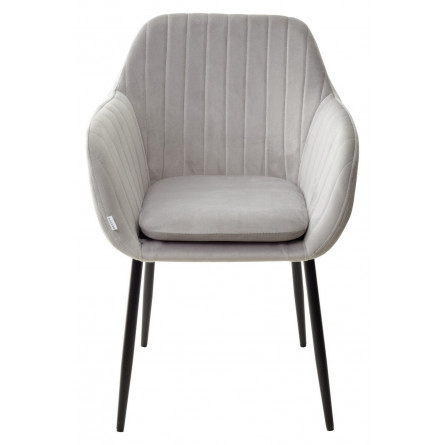 Стул ALABAMA BLUVEL-03 LIGHT GREY, велюр / черный каркас М-City