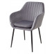 Стул ALABAMA BLUVEL-14 GREY, велюр / черный каркас М-City