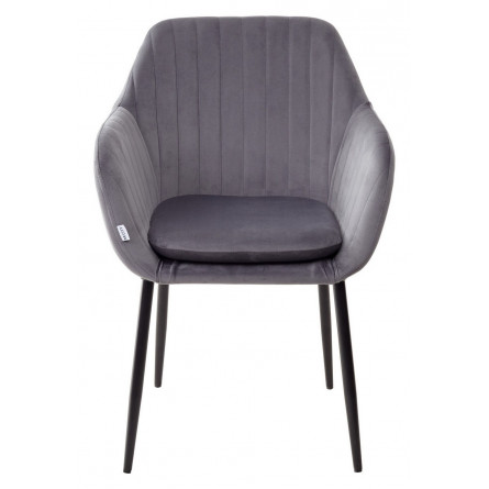 Стул ALABAMA BLUVEL-14 GREY, велюр / черный каркас М-City
