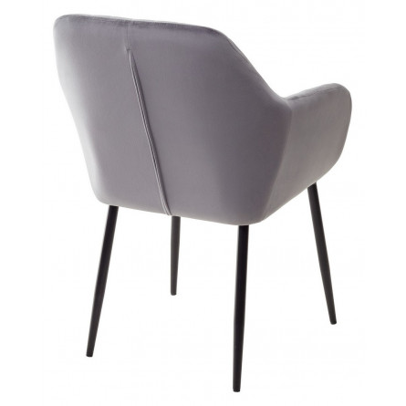 Стул ALABAMA BLUVEL-14 GREY, велюр / черный каркас М-City