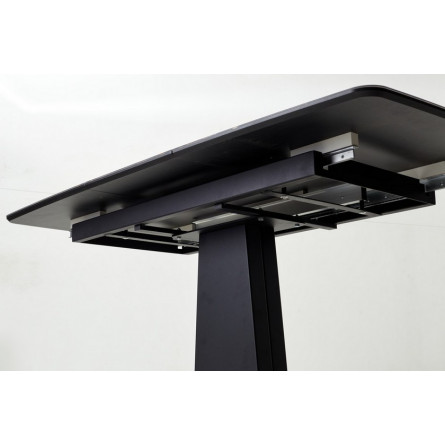 Стол Слим 120 МЕЙДЖИК, стекло / черный М-City