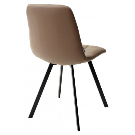 Стул CHILLI SQUARE HK017-31 серо-коричневый, PU / черный каркас М-City