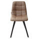 Стул CHILLI SQUARE HK017-31 серо-коричневый, PU / черный каркас М-City Стул CHILLI SQUARE HK017-31 серо-коричневый, PU / черный каркас М-City