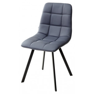 Стул CHILLI SQUARE HK017-09 серо-черничный, PU / черный каркас М-City