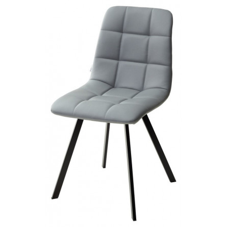 Стул CHILLI SQUARE HK017-12 серый джинсовый, PU / черный каркас М-City