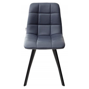 Стул CHILLI SQUARE HK017-12 серый джинсовый, PU / черный каркас М-City