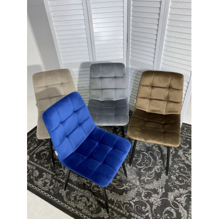 Стул CHILLI G062-13 кварцевый, велюр / черный каркас М-City