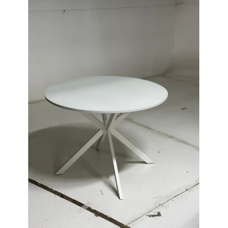 Стол ВЕГА D110 раскладной Белый, стекло/ белый каркас М-City