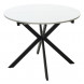 Стол ВЕГА D110 раскладной Белый, стекло/ черный каркас М-City Стол ВЕГА D110 раскладной Белый, стекло/ черный каркас М-City