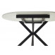 Стол ВЕГА D110 раскладной Белый, стекло/ черный каркас М-City Стол ВЕГА D110 раскладной Белый, стекло/ черный каркас М-City