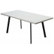 Стол ФИН 120 Белый, стекло/ Черный каркас М-City Стол ФИН 120 Белый, стекло/ Черный каркас М-City