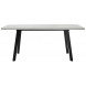 Стол ФИН 120 Белый, стекло/ Черный каркас М-City Стол ФИН 120 Белый, стекло/ Черный каркас М-City